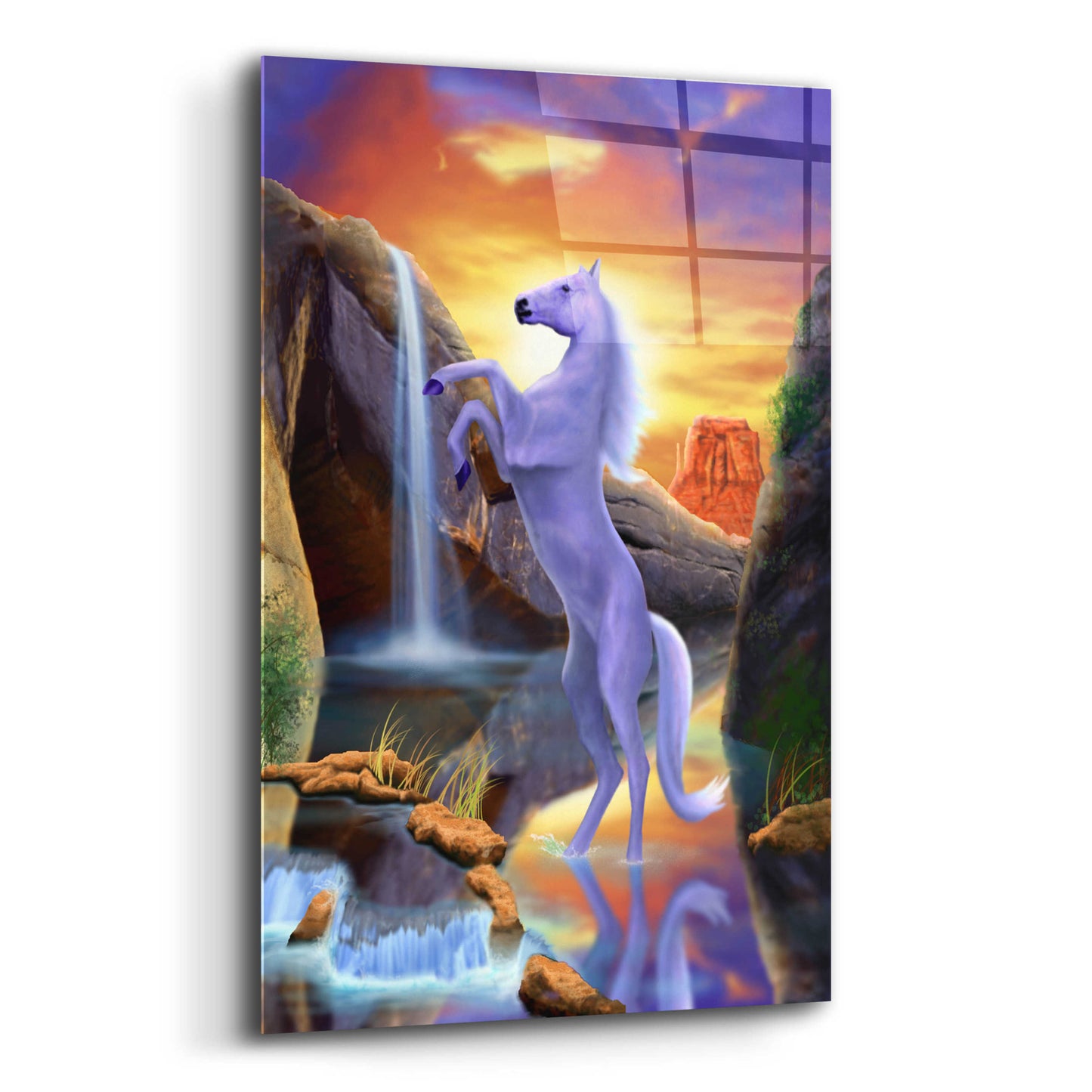 Epic Art 'Desert Horse' by Chris Dobrowolski, Acrylic Glass Wall Art,16x24