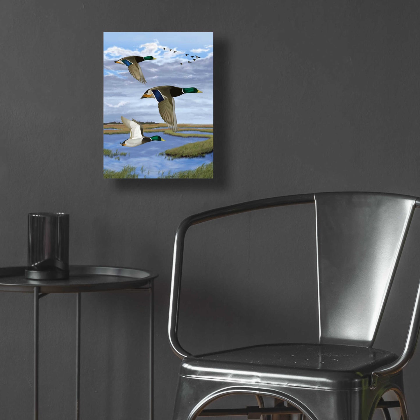 Epic Art 'Salt Marsh Mallards' by Chris Dobrowolski, Acrylic Glass Wall Art,12x16