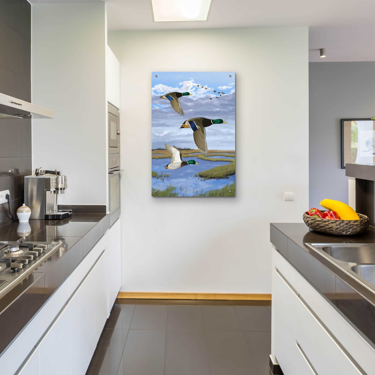 Epic Art 'Salt Marsh Mallards' by Chris Dobrowolski, Acrylic Glass Wall Art,24x36