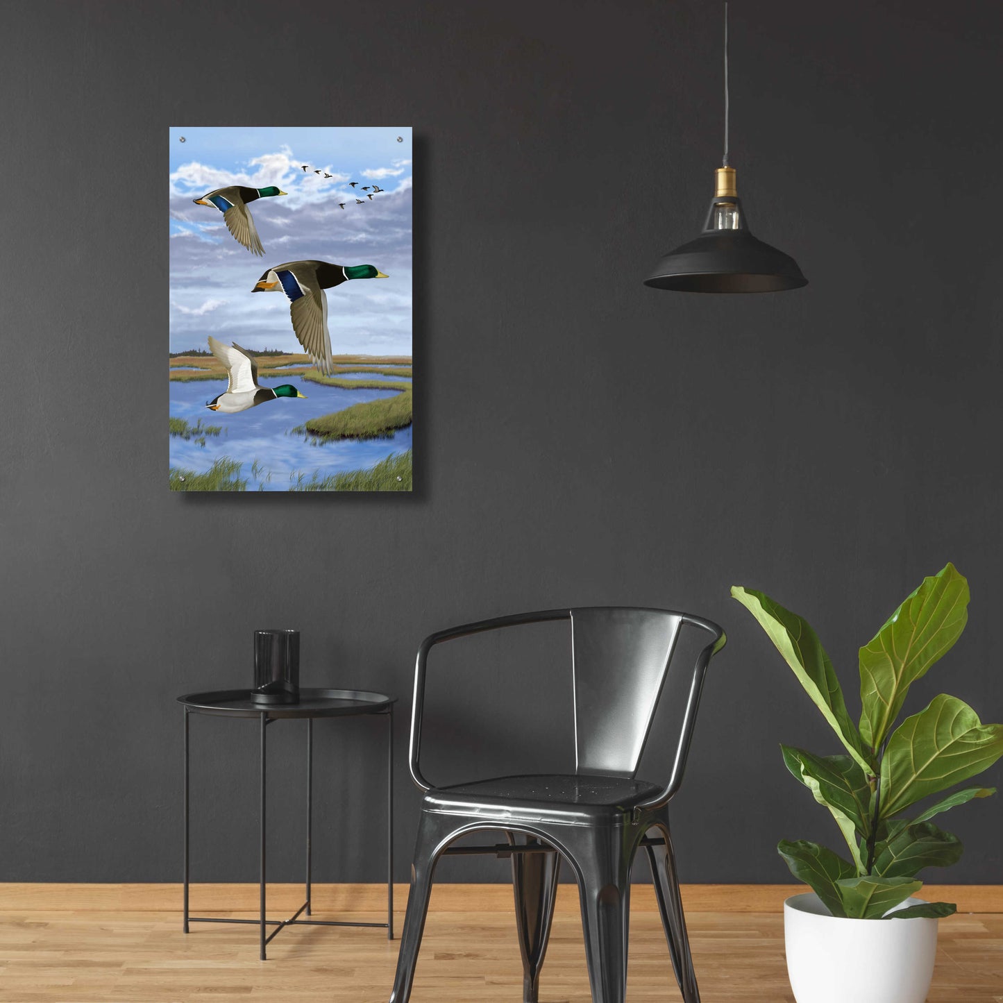 Epic Art 'Salt Marsh Mallards' by Chris Dobrowolski, Acrylic Glass Wall Art,24x36