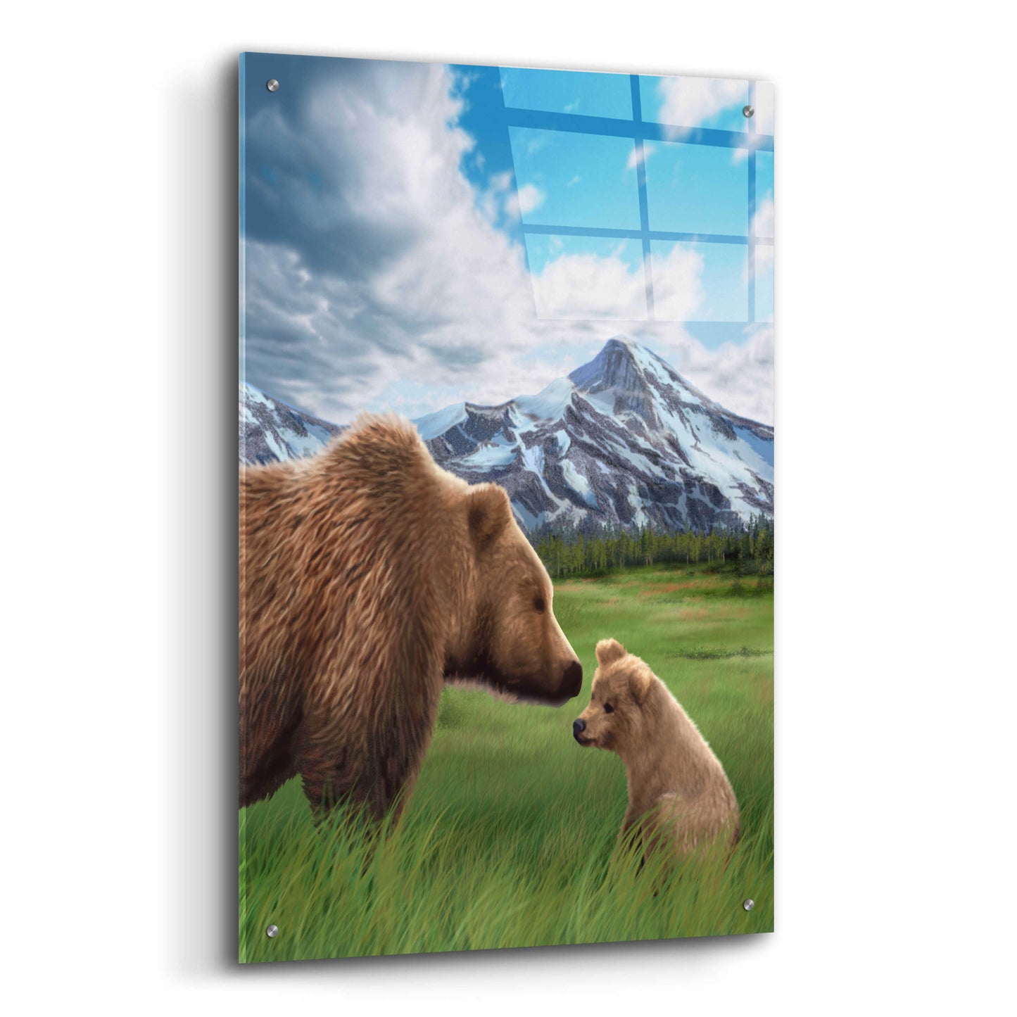 Epic Art 'Mother and Cub' by Chris Dobrowolski, Acrylic Glass Wall Art,24x36