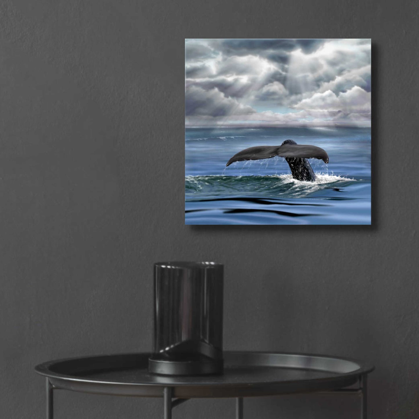 Epic Art 'Whale Fluke' by Chris Dobrowolski, Acrylic Glass Wall Art,12x12