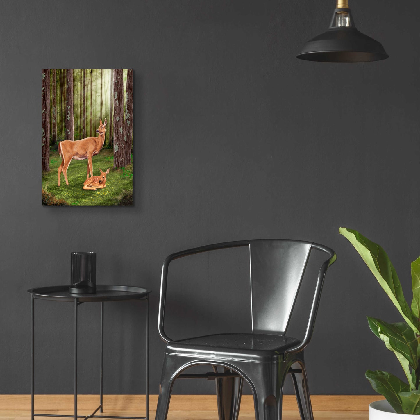 Epic Art 'Doe and Fawn' by Chris Dobrowolski, Acrylic Glass Wall Art,16x24