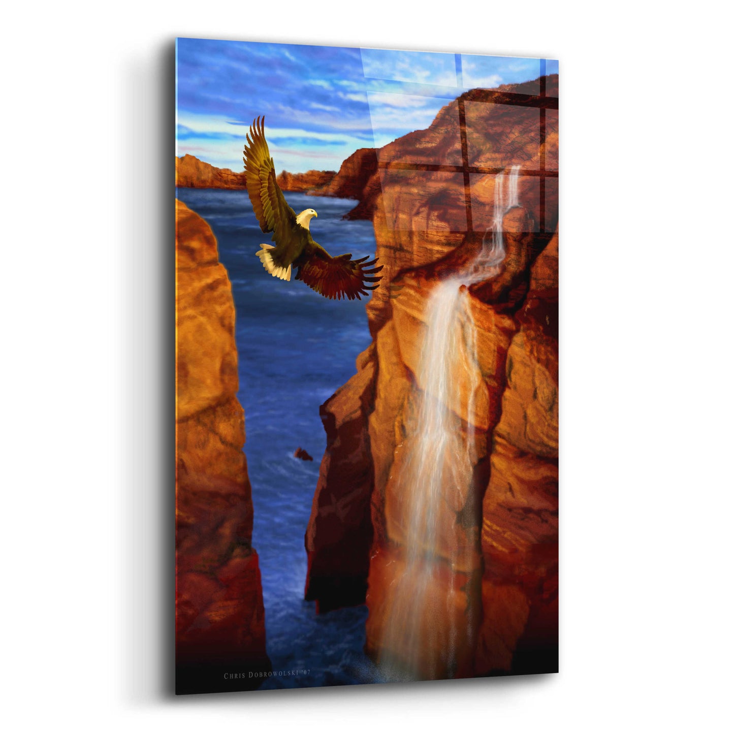 Epic Art 'Canyon Eagle' by Chris Dobrowolski, Acrylic Glass Wall Art,12x16