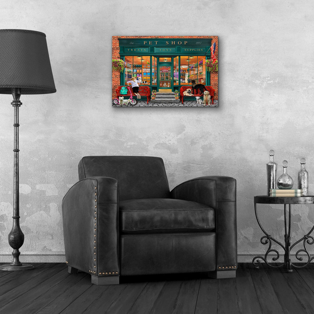 Pet Shop by Chris Dobrowolski - 24x16 acrylic wall art in a room