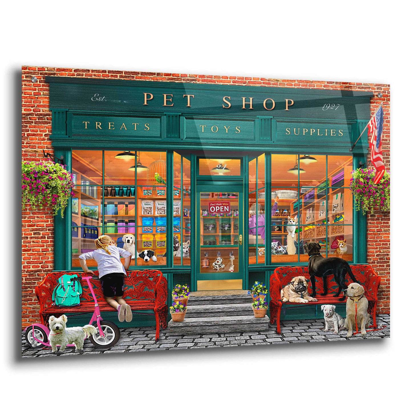 Epic Art 'Pet Shop' by Chris Dobrowolski, Acrylic Glass Wall Art,36x24