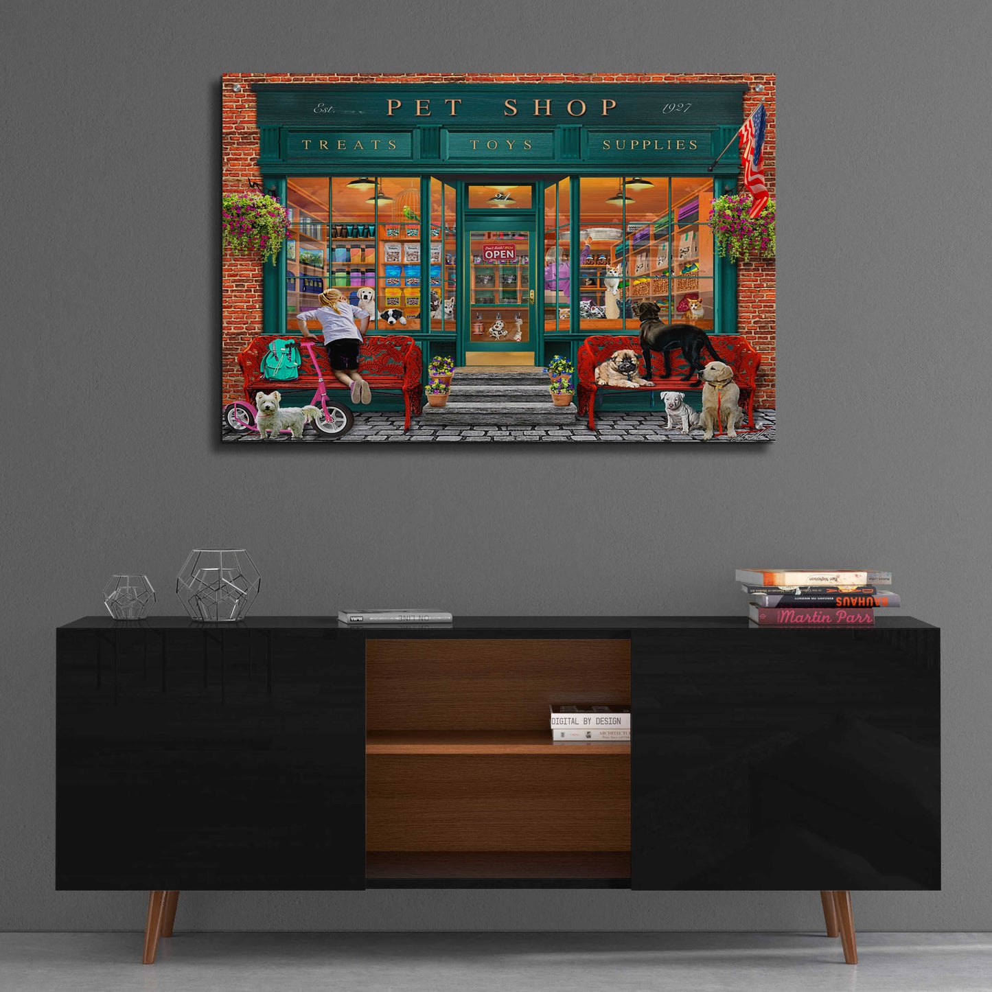 Epic Art 'Pet Shop' by Chris Dobrowolski, Acrylic Glass Wall Art,36x24