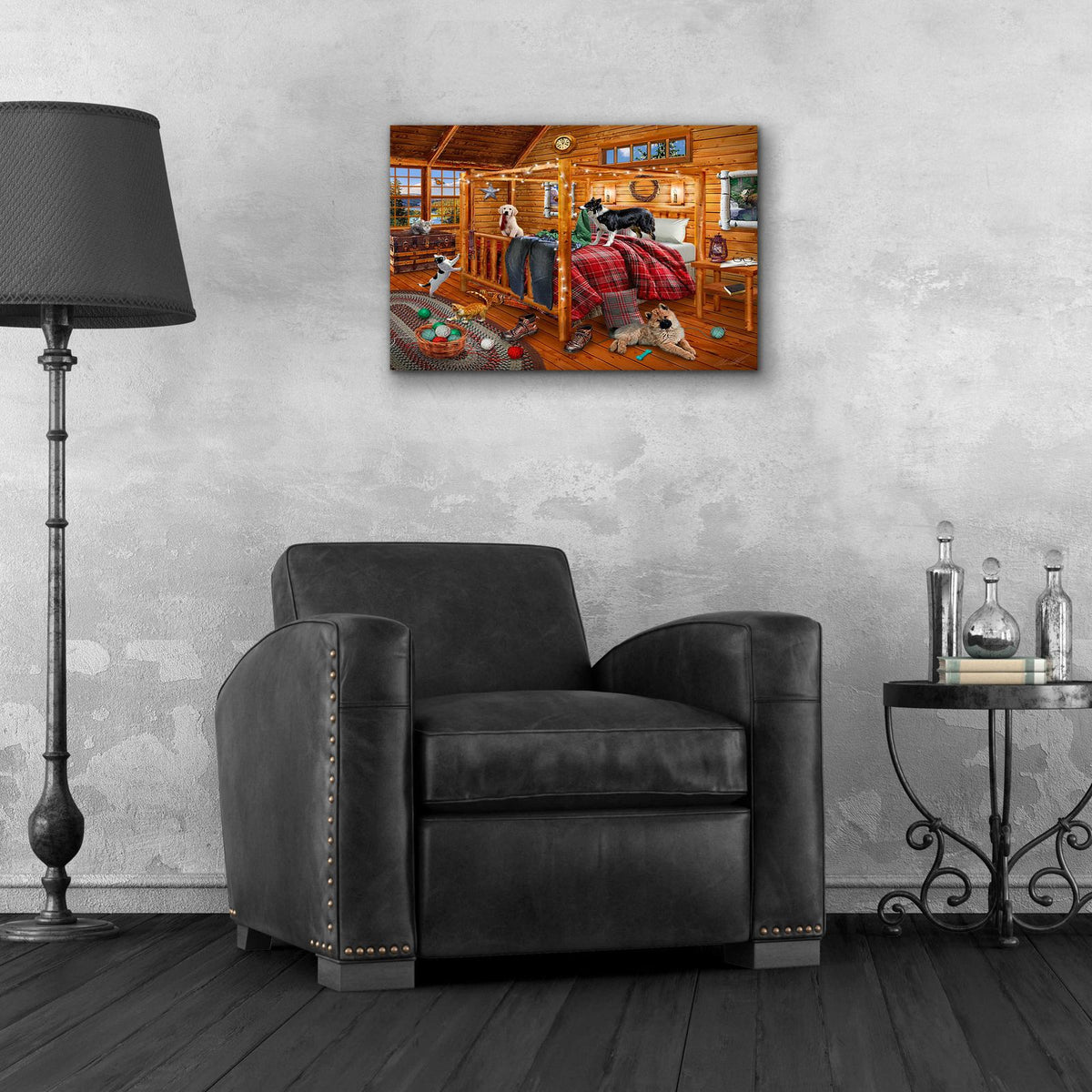 Cabin Mischief by Chris Dobrowolski - 24x16 acrylic wall art in a room