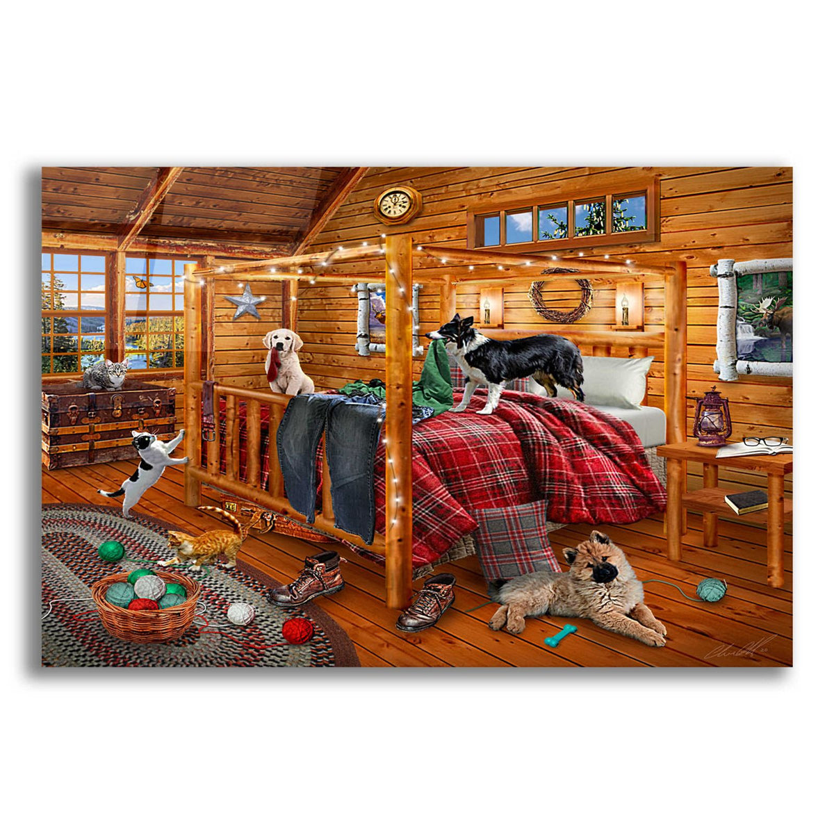 Cabin Mischief by Chris Dobrowolski acrylic glass wall art