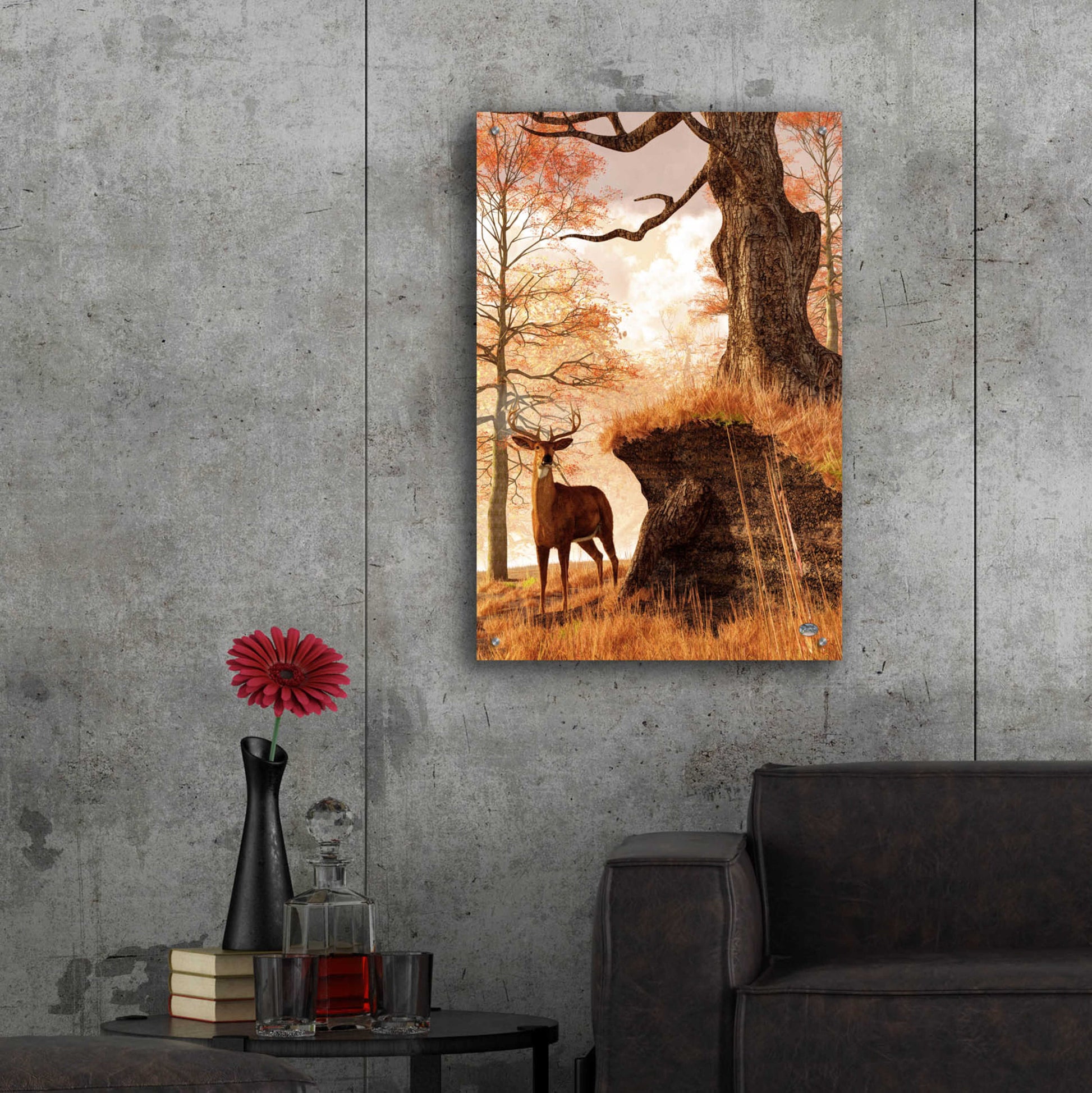 Epic Art 'Autumn Buck' by Daniel Eskridge, Acrylic Glass Wall Art,24x36