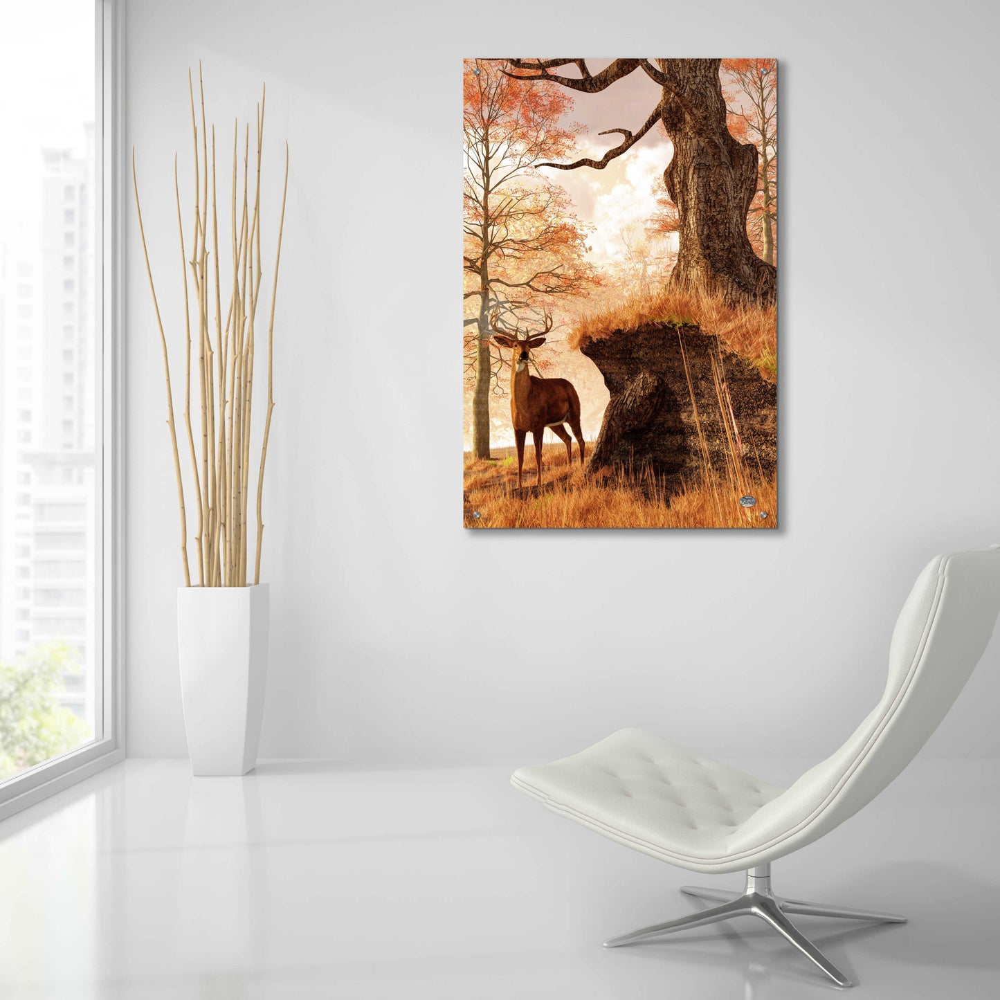 Epic Art 'Autumn Buck' by Daniel Eskridge, Acrylic Glass Wall Art,24x36