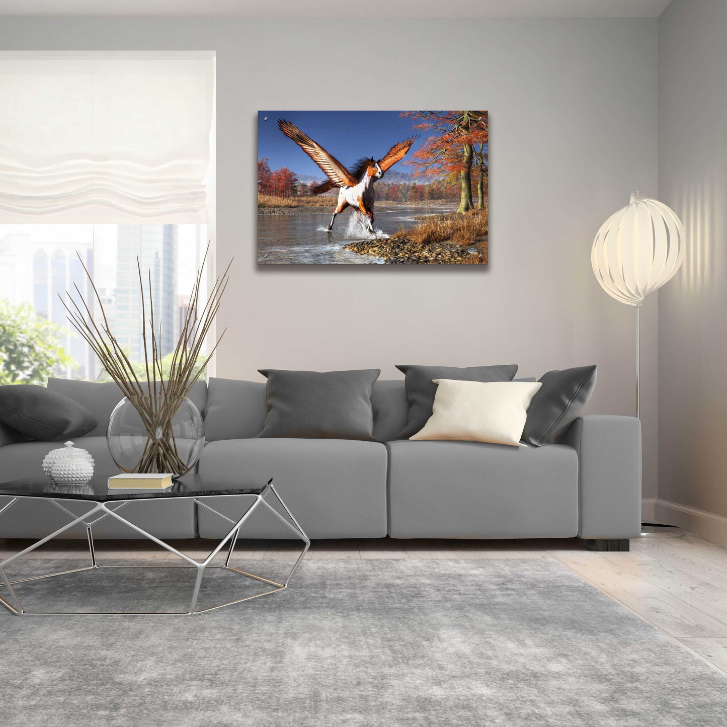 Epic Art 'Autumn Pegasus' by Daniel Eskridge, Acrylic Glass Wall Art,36x24