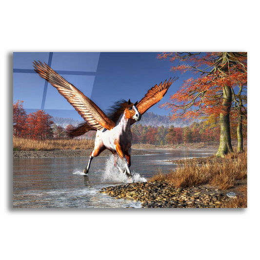 Epic Art 'Autumn Pegasus' by Daniel Eskridge, Acrylic Glass Wall Art