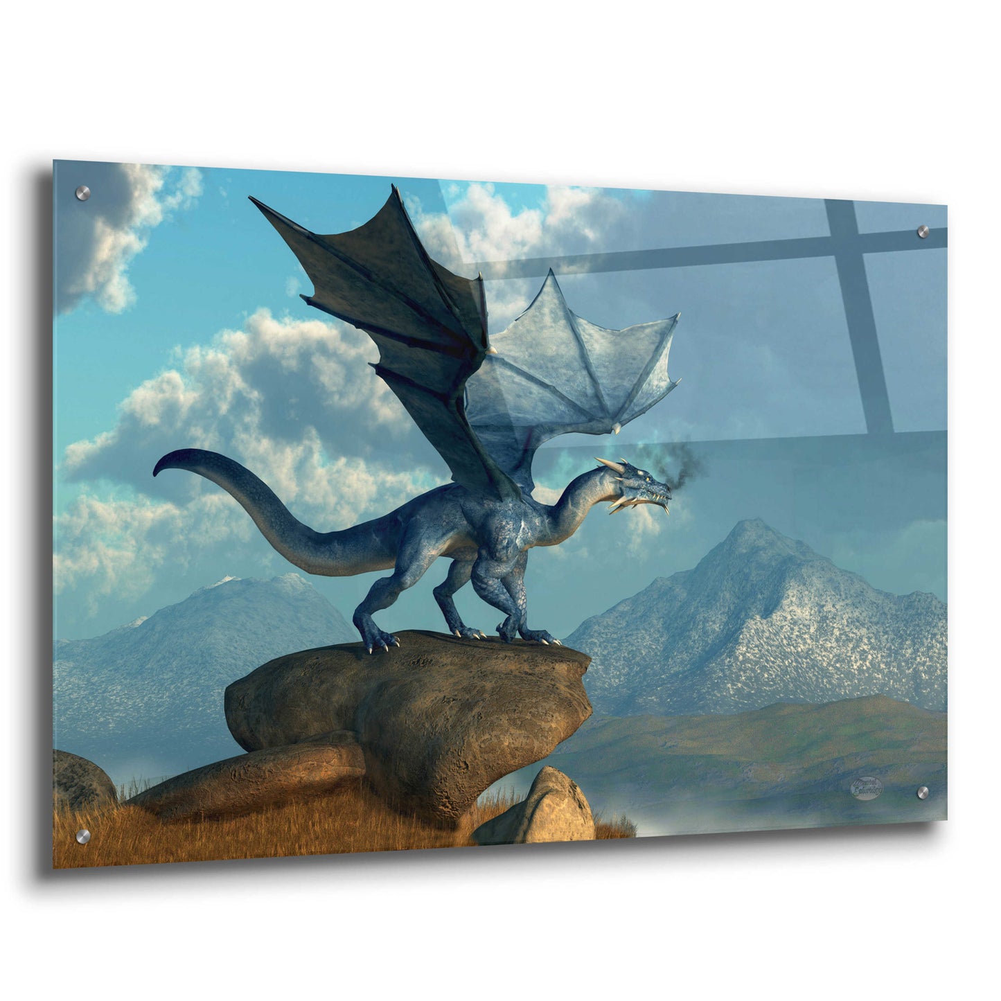 Epic Art 'Blue Dragon' by Daniel Eskridge, Acrylic Glass Wall Art,36x24