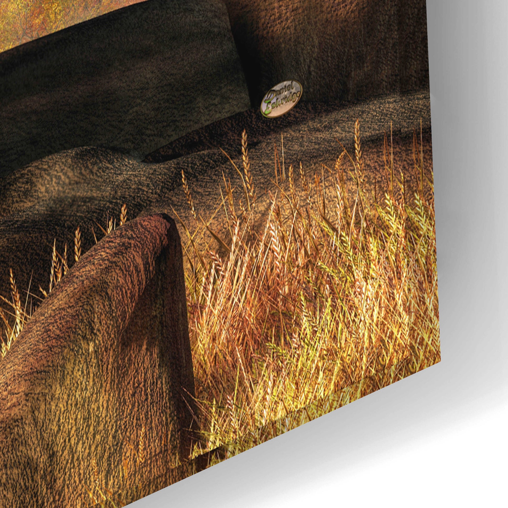 Epic Art 'Buck Over Autumn Valley' by Daniel Eskridge, Acrylic Glass Wall Art,24x16