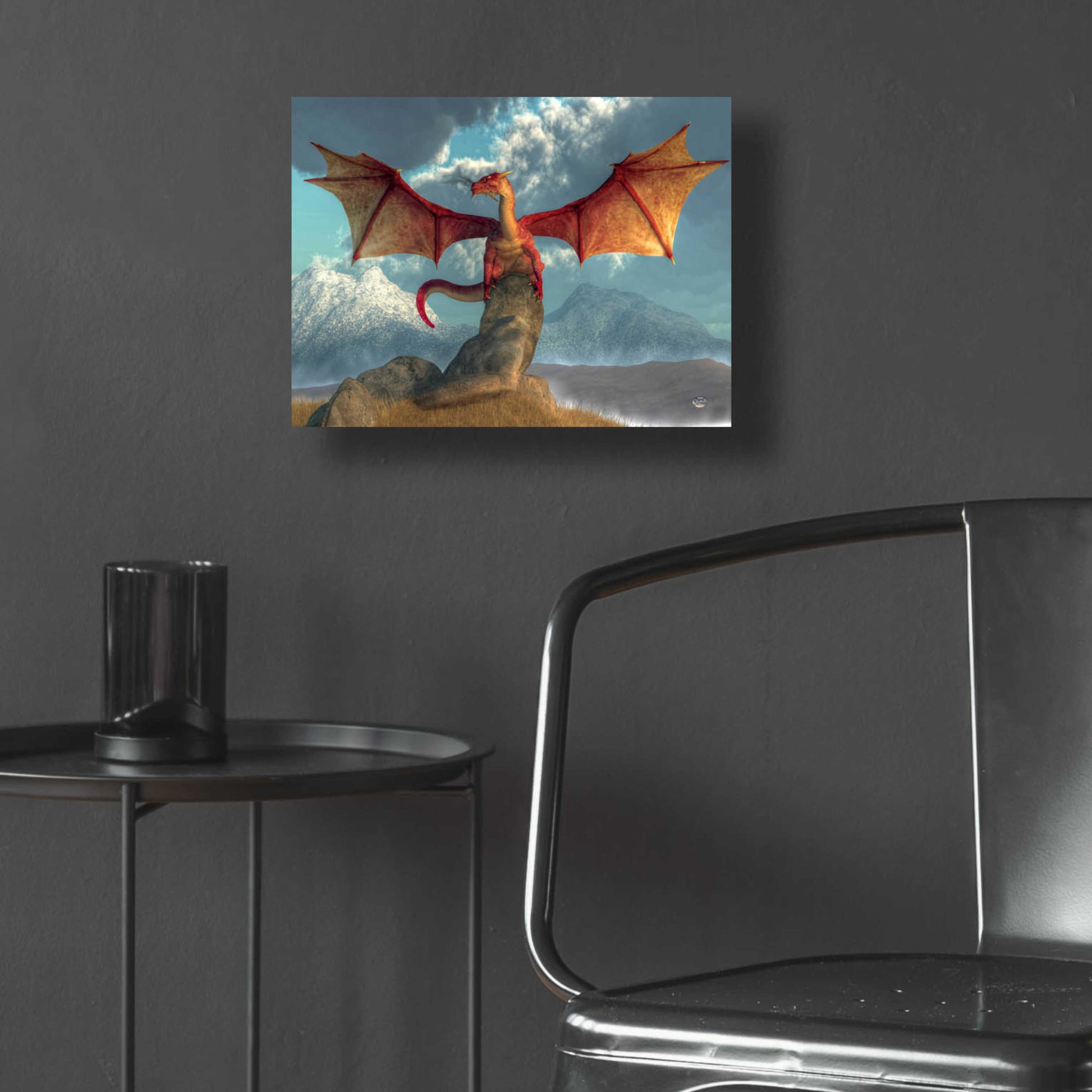 Epic Art 'Fire Dragon' by Daniel Eskridge, Acrylic Glass Wall Art,16x12