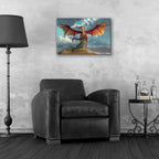 Epic Art 'Fire Dragon' by Daniel Eskridge, Acrylic Glass Wall Art,24x16