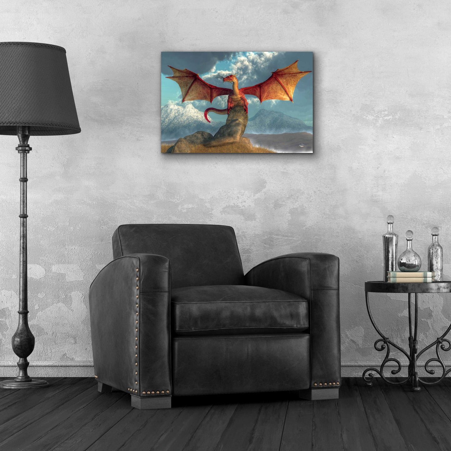 Epic Art 'Fire Dragon' by Daniel Eskridge, Acrylic Glass Wall Art,24x16