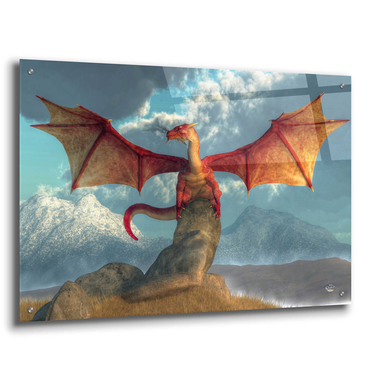 Epic Art 'Fire Dragon' by Daniel Eskridge, Acrylic Glass Wall Art,36x24