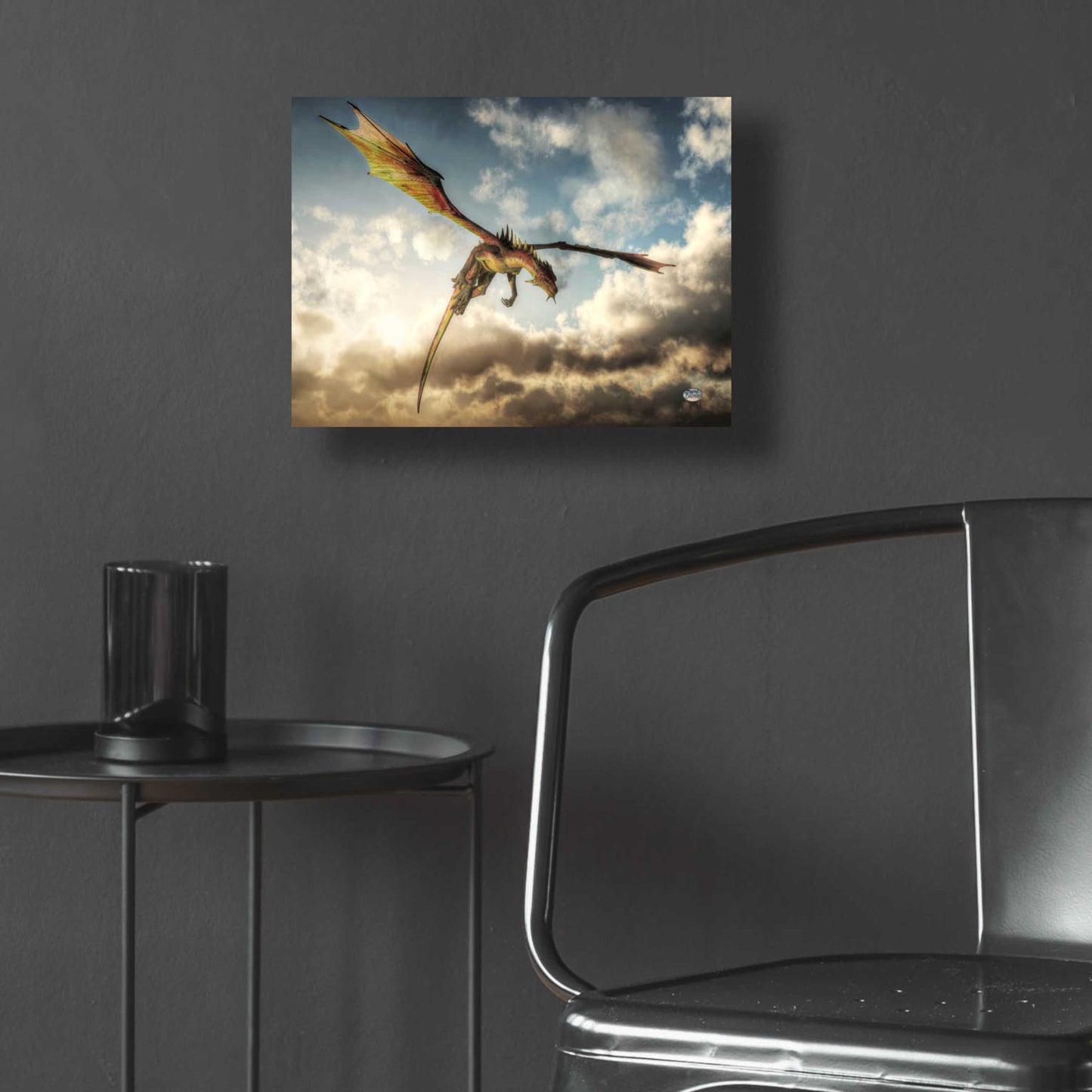 Epic Art 'Flying Dragon Death From Above' by Daniel Eskridge, Acrylic Glass Wall Art,16x12