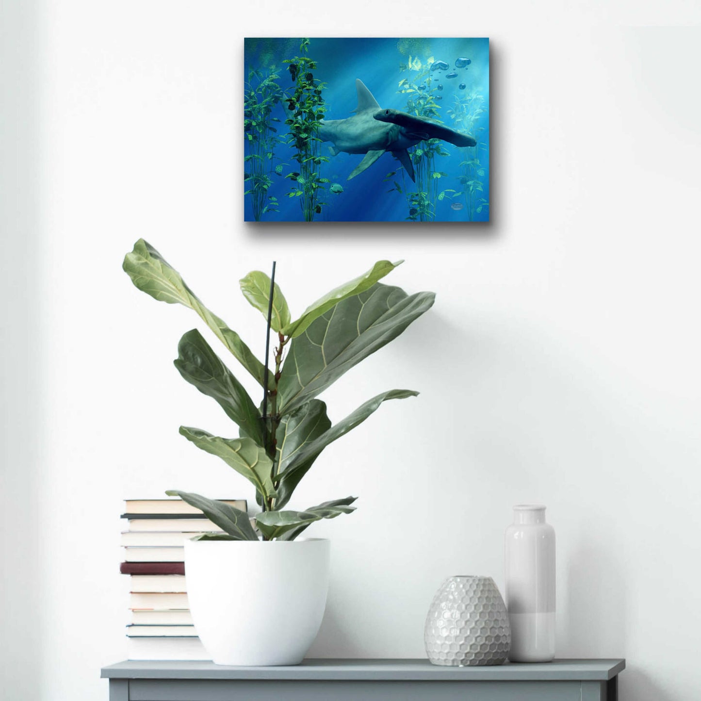 Epic Art 'Hammerhead' by Daniel Eskridge, Acrylic Glass Wall Art,16x12