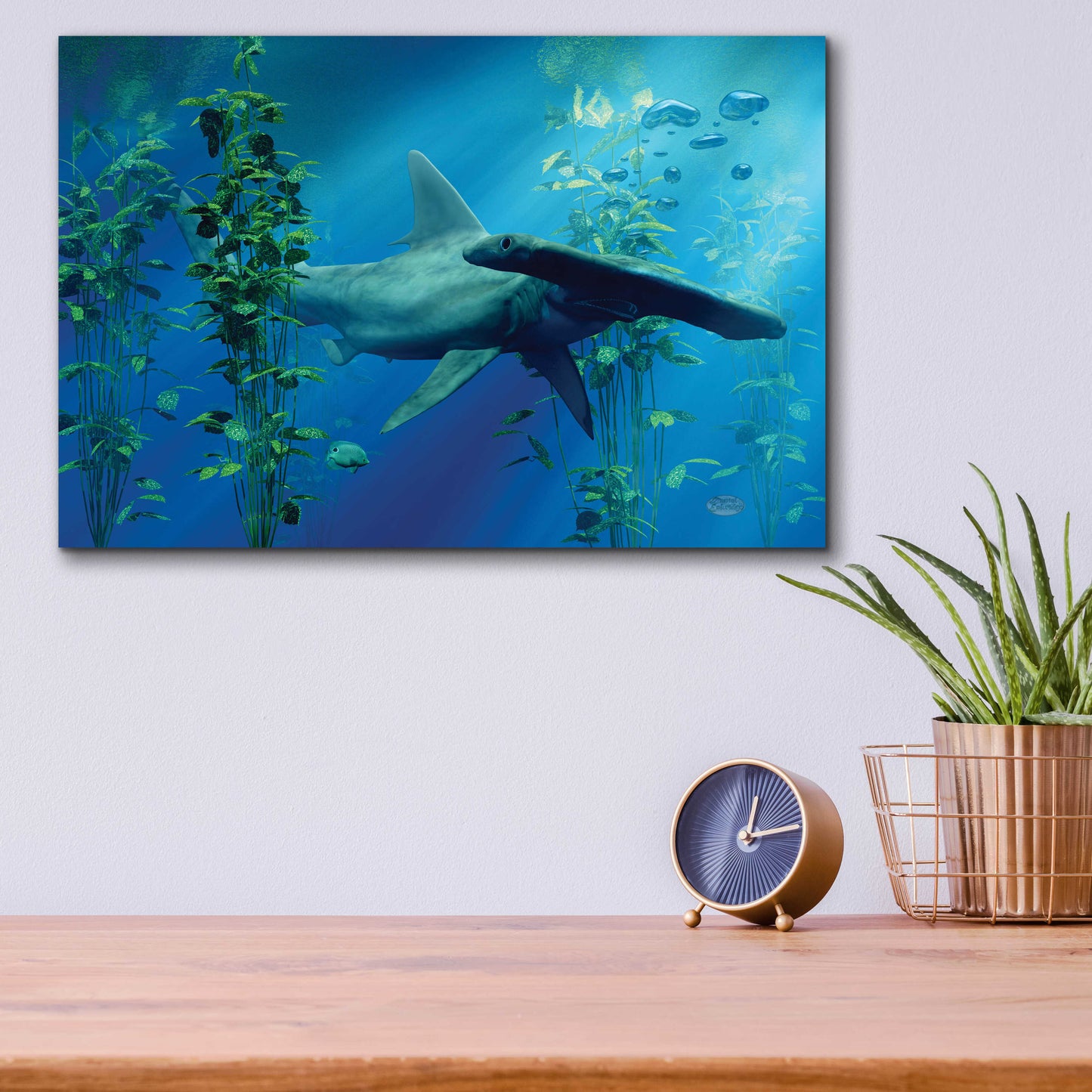 Epic Art 'Hammerhead' by Daniel Eskridge, Acrylic Glass Wall Art,16x12