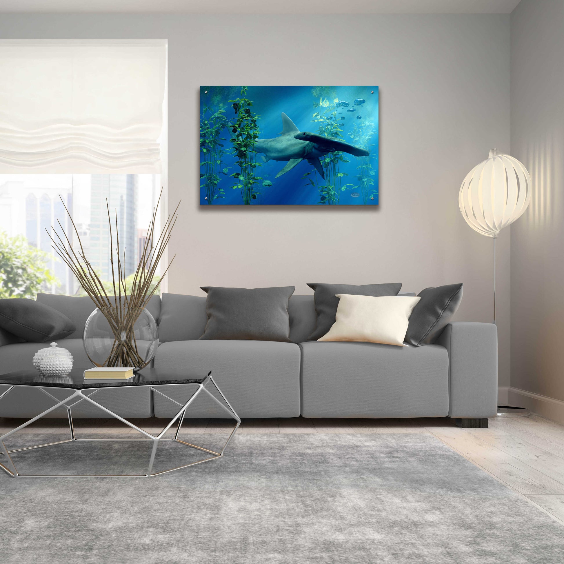 Epic Art 'Hammerhead' by Daniel Eskridge, Acrylic Glass Wall Art,36x24