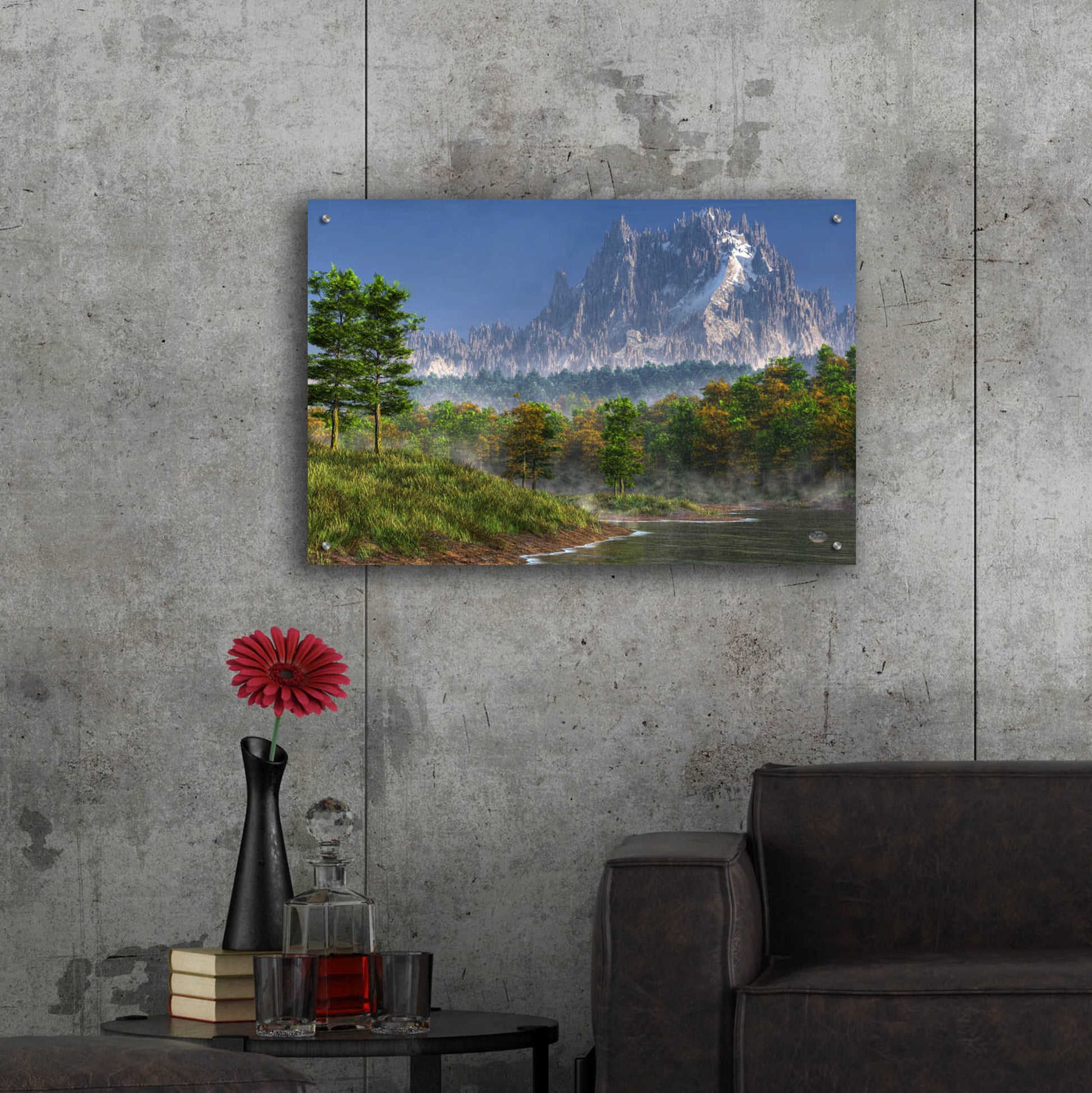 Epic Art 'Happy River Valley' by Daniel Eskridge, Acrylic Glass Wall Art,36x24