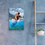 Epic Art 'Lunging Hippo' by Daniel Eskridge, Acrylic Glass Wall Art,16x24