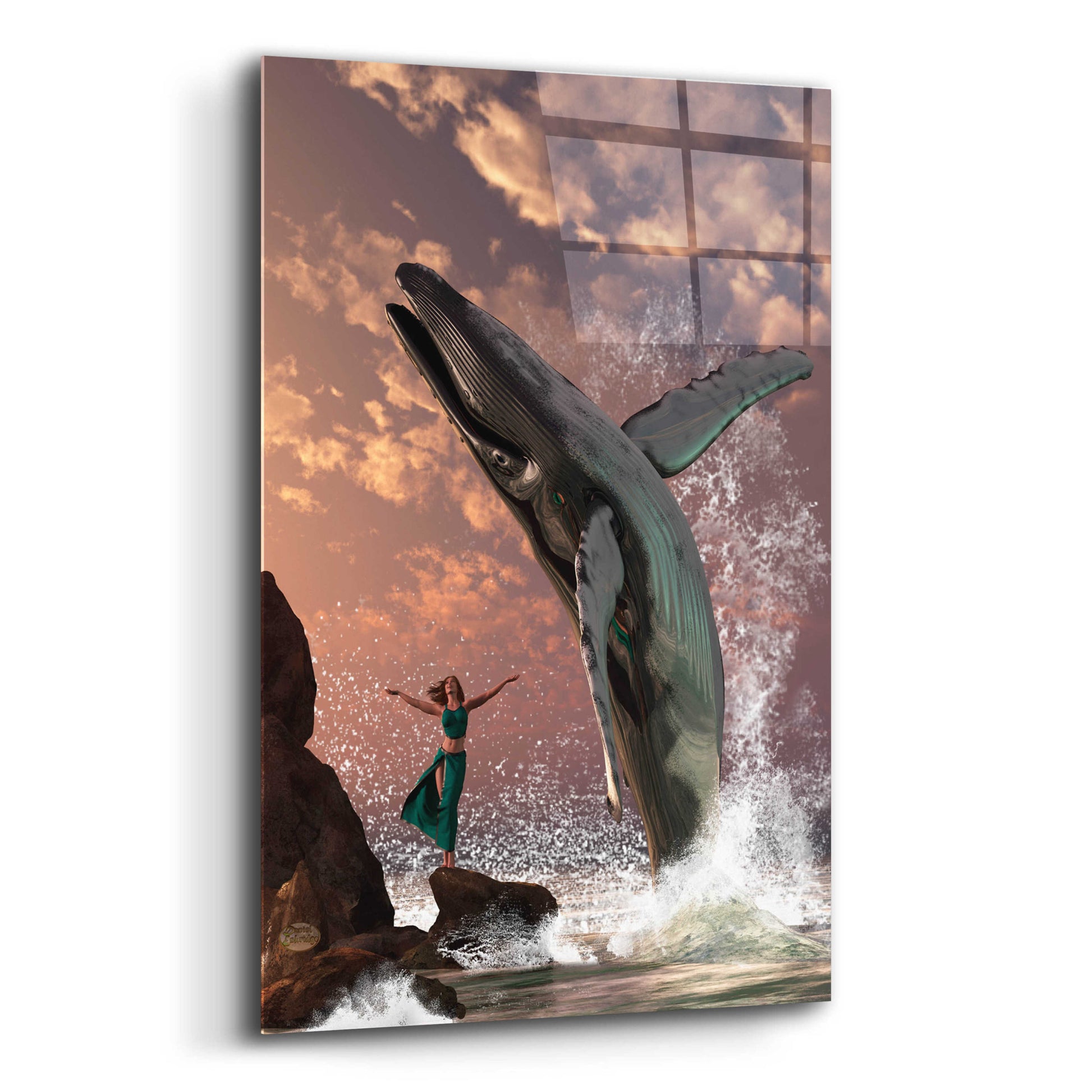 Epic Art 'Whale Watcher' by Daniel Eskridge, Acrylic Glass Wall Art,12x16