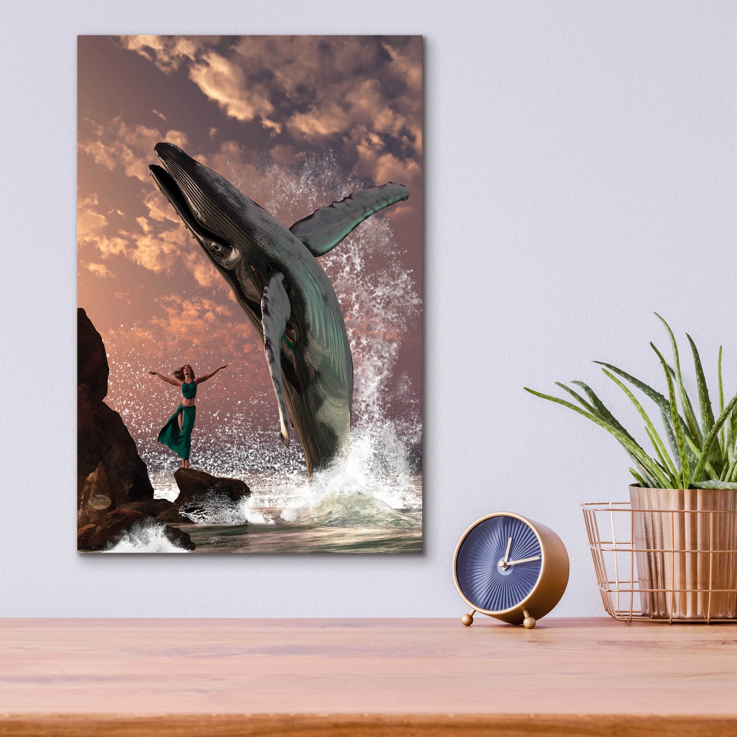 Epic Art 'Whale Watcher' by Daniel Eskridge, Acrylic Glass Wall Art,12x16