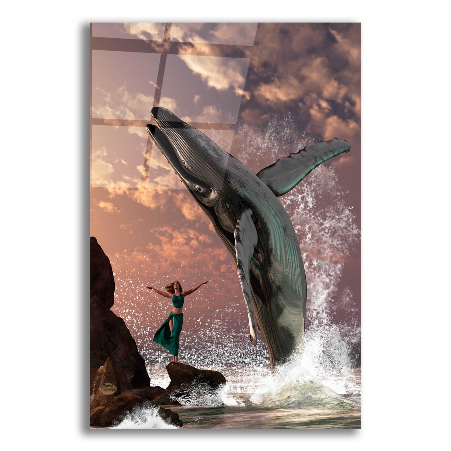 Epic Art 'Whale Watcher' by Daniel Eskridge, Acrylic Glass Wall Art