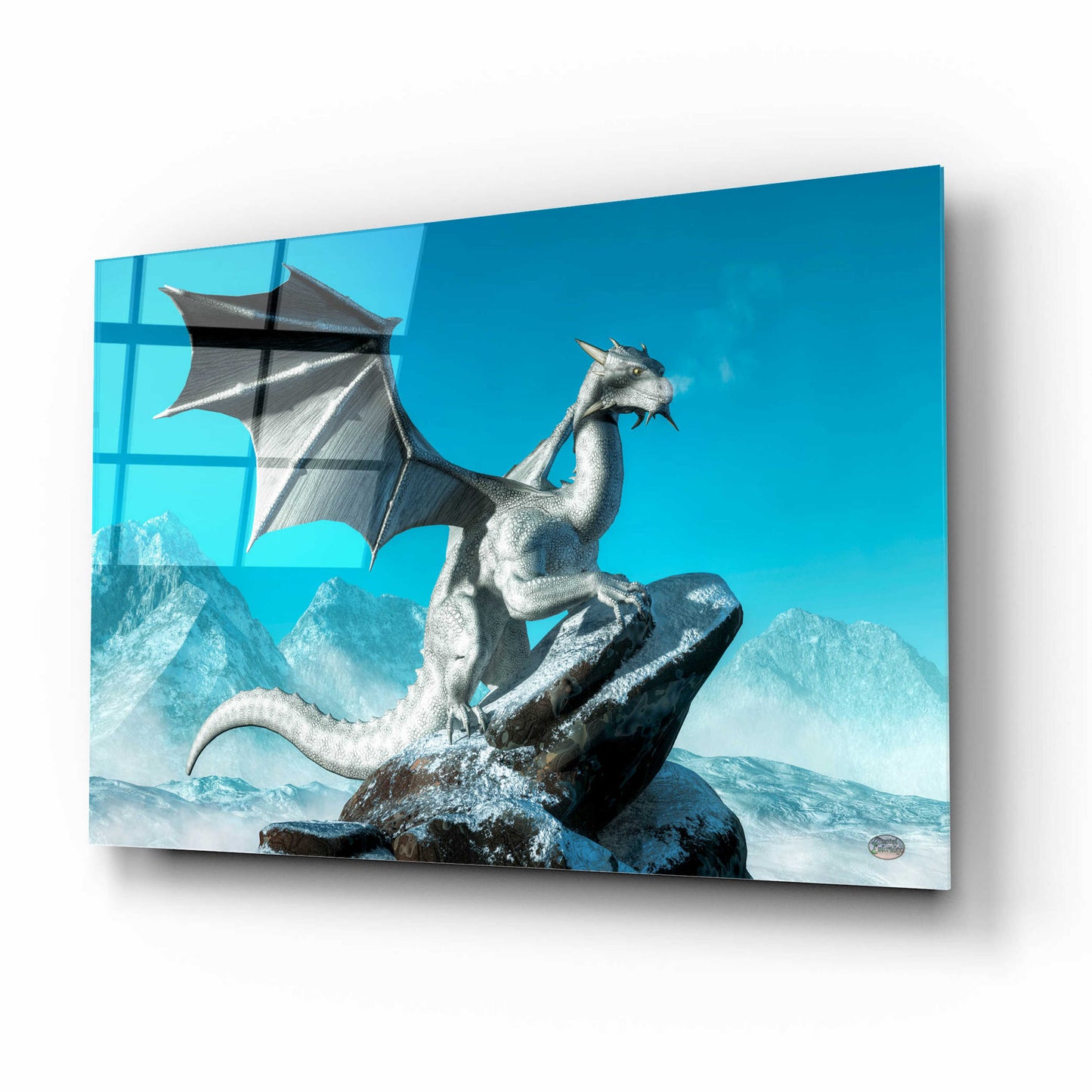 Epic Art 'Winter Dragon' by Daniel Eskridge, Acrylic Glass Wall Art,16x12