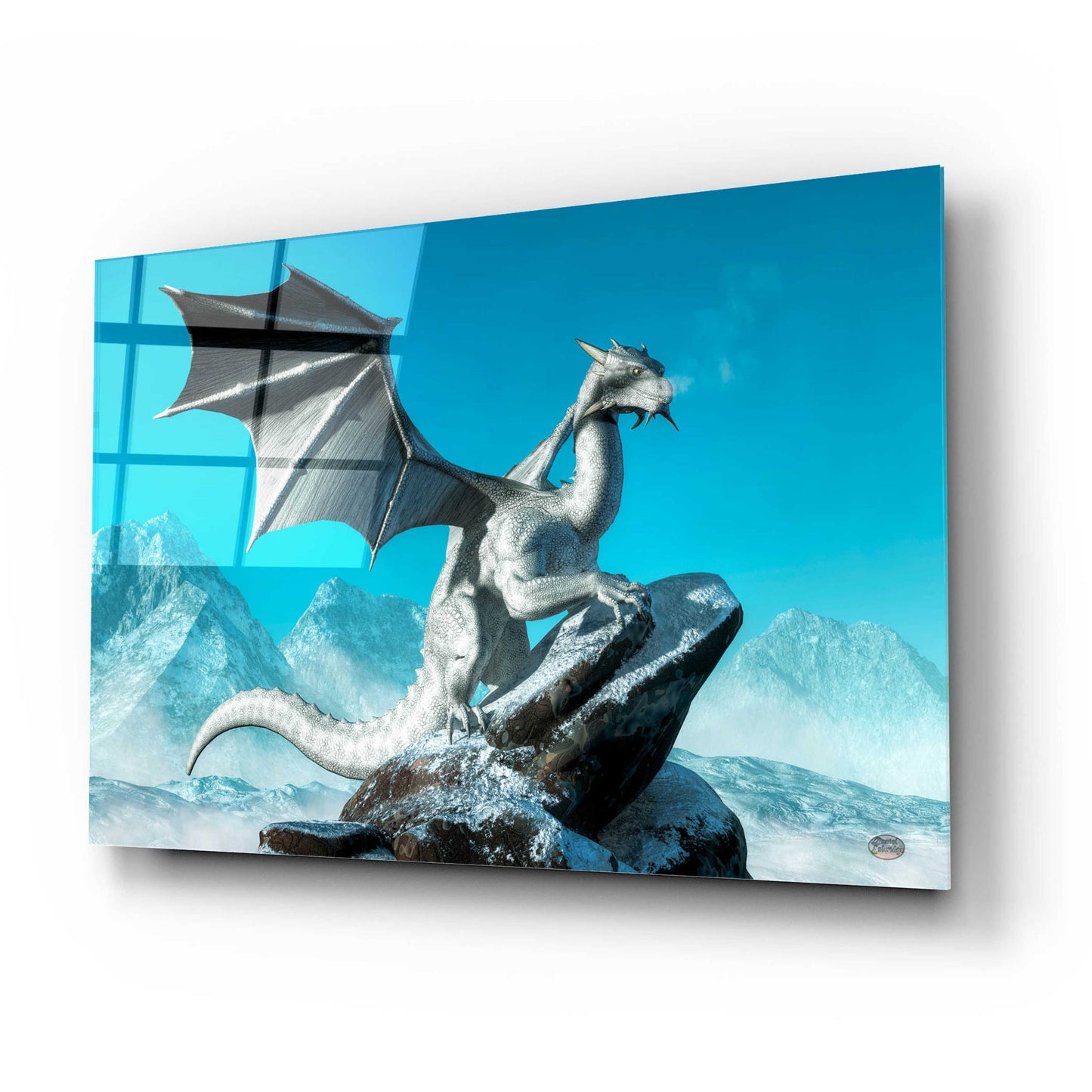 Epic Art 'Winter Dragon' by Daniel Eskridge, Acrylic Glass Wall Art,24x16