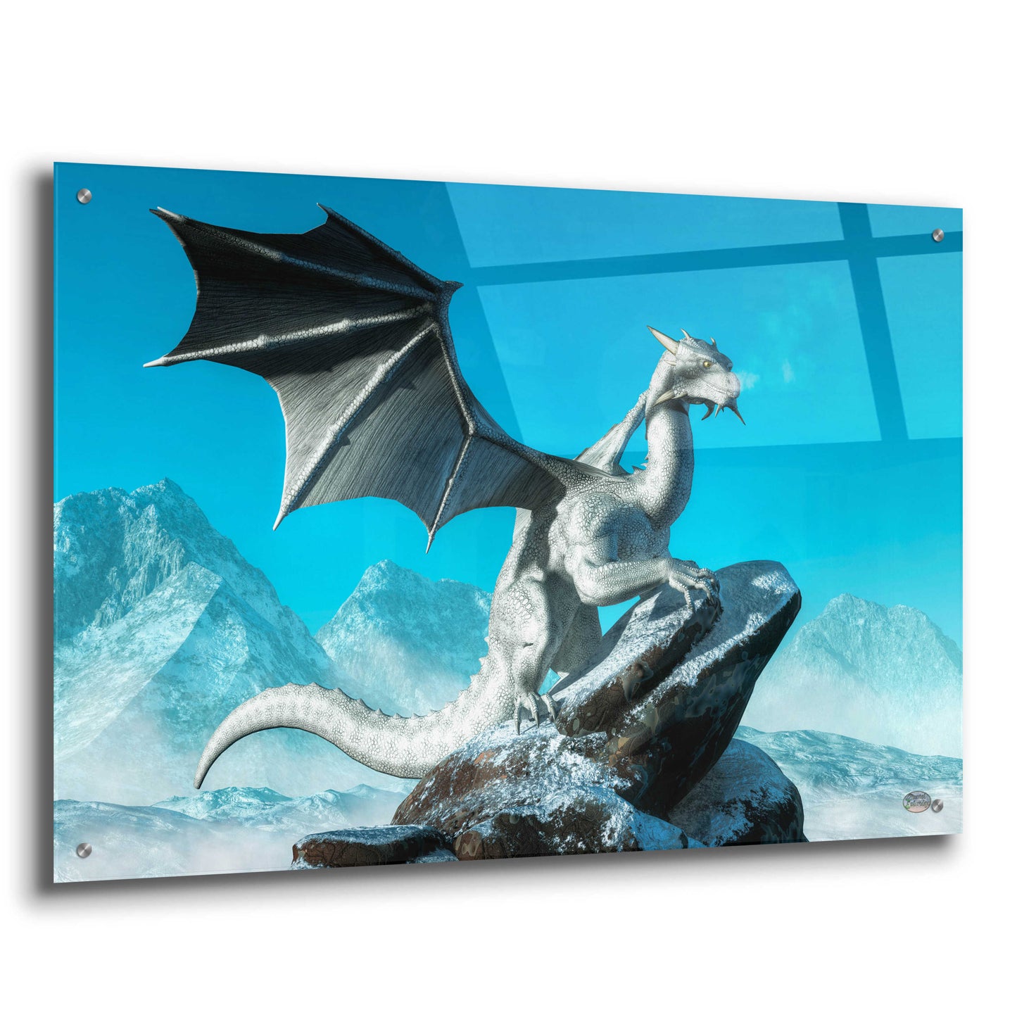 Epic Art 'Winter Dragon' by Daniel Eskridge, Acrylic Glass Wall Art,36x24