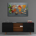 Epic Art 'Spicy World Map' by Epic Portfolio, Acrylic Glass Wall Art,36x24