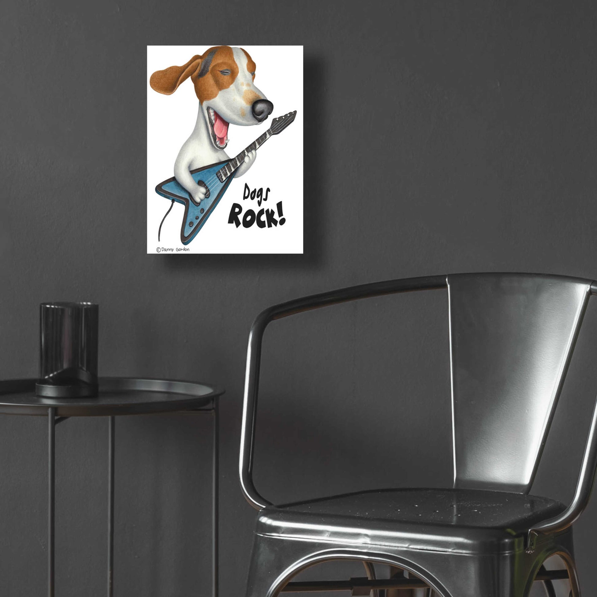 Epic Art 'Basset Hound Dogs Rock' by Danny Gordon Art, Acrylic Glass Wall Art,12x16