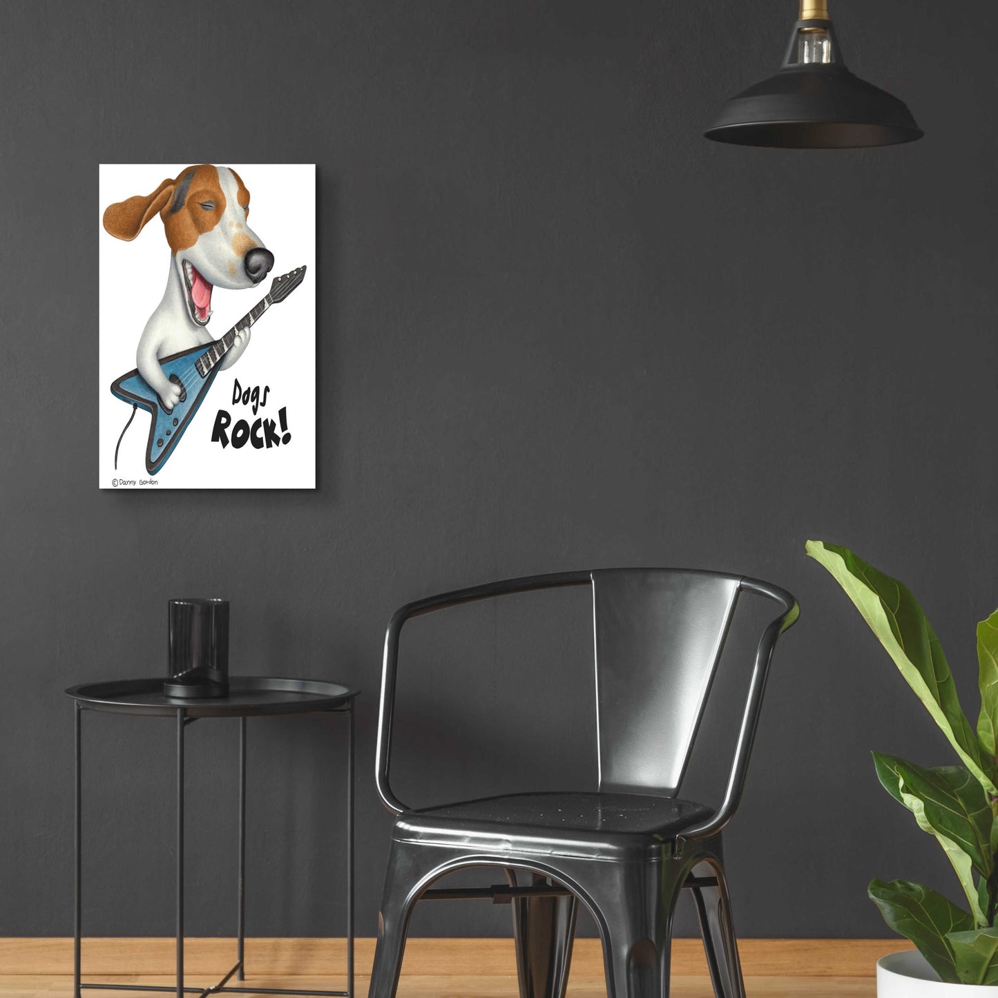 Epic Art 'Basset Hound Dogs Rock' by Danny Gordon Art, Acrylic Glass Wall Art,16x24