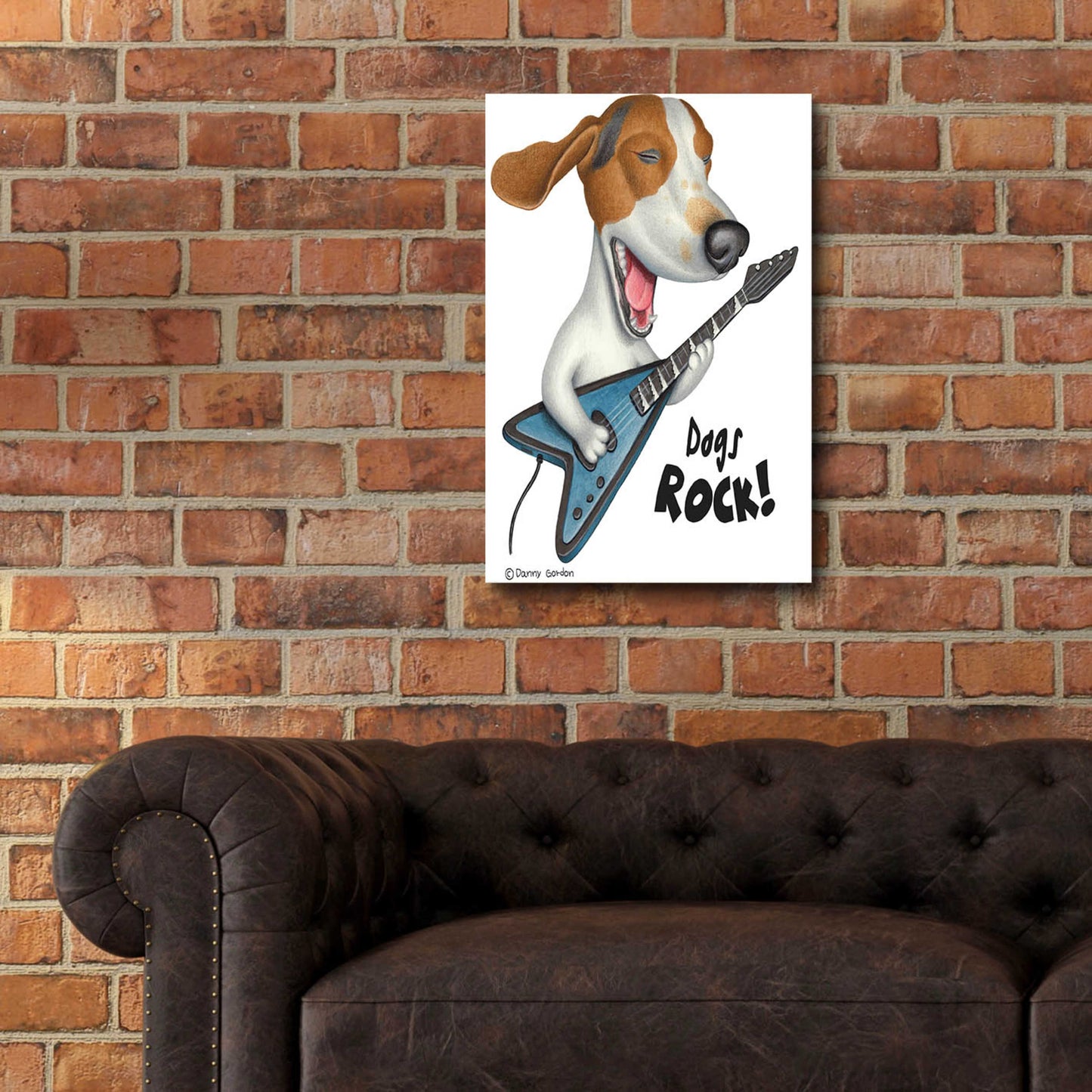 Epic Art 'Basset Hound Dogs Rock' by Danny Gordon Art, Acrylic Glass Wall Art,16x24