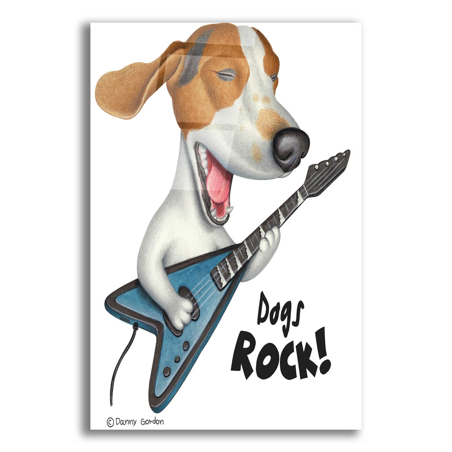 Epic Art 'Basset Hound Dogs Rock' by Danny Gordon Art, Acrylic Glass Wall Art