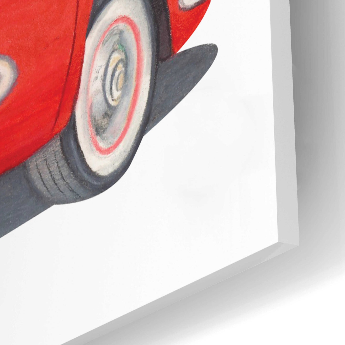 Epic Art 'Boston Terrier in Red Corvette' by Danny Gordon Art, Acrylic Glass Wall Art,24x16