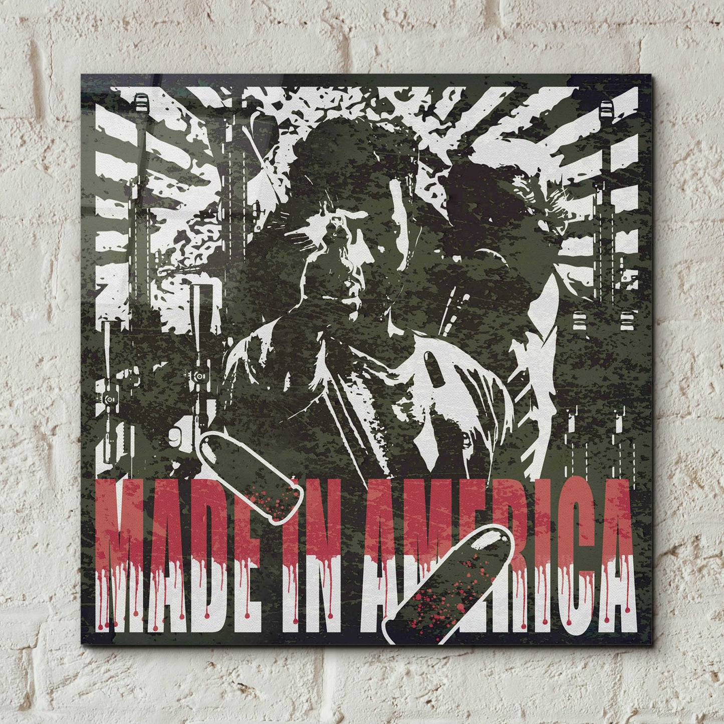 Epic Art 'Made In Merica' by Danksy, Acrylic Glass Wall Art,12x12