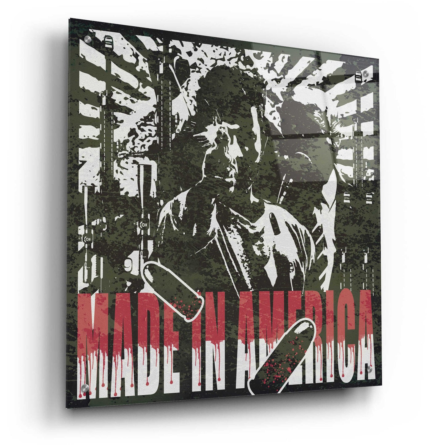 Epic Art 'Made In Merica' by Danksy, Acrylic Glass Wall Art,24x24