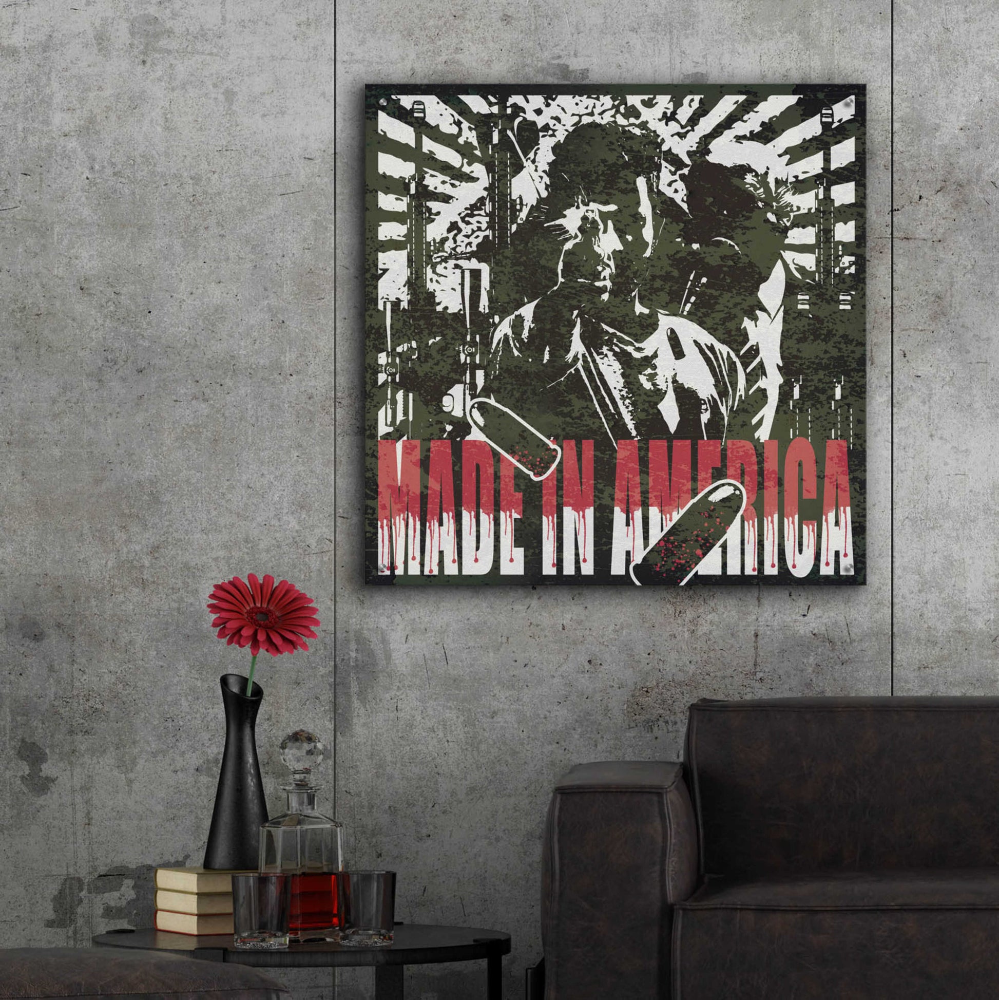 Epic Art 'Made In Merica' by Danksy, Acrylic Glass Wall Art,36x36