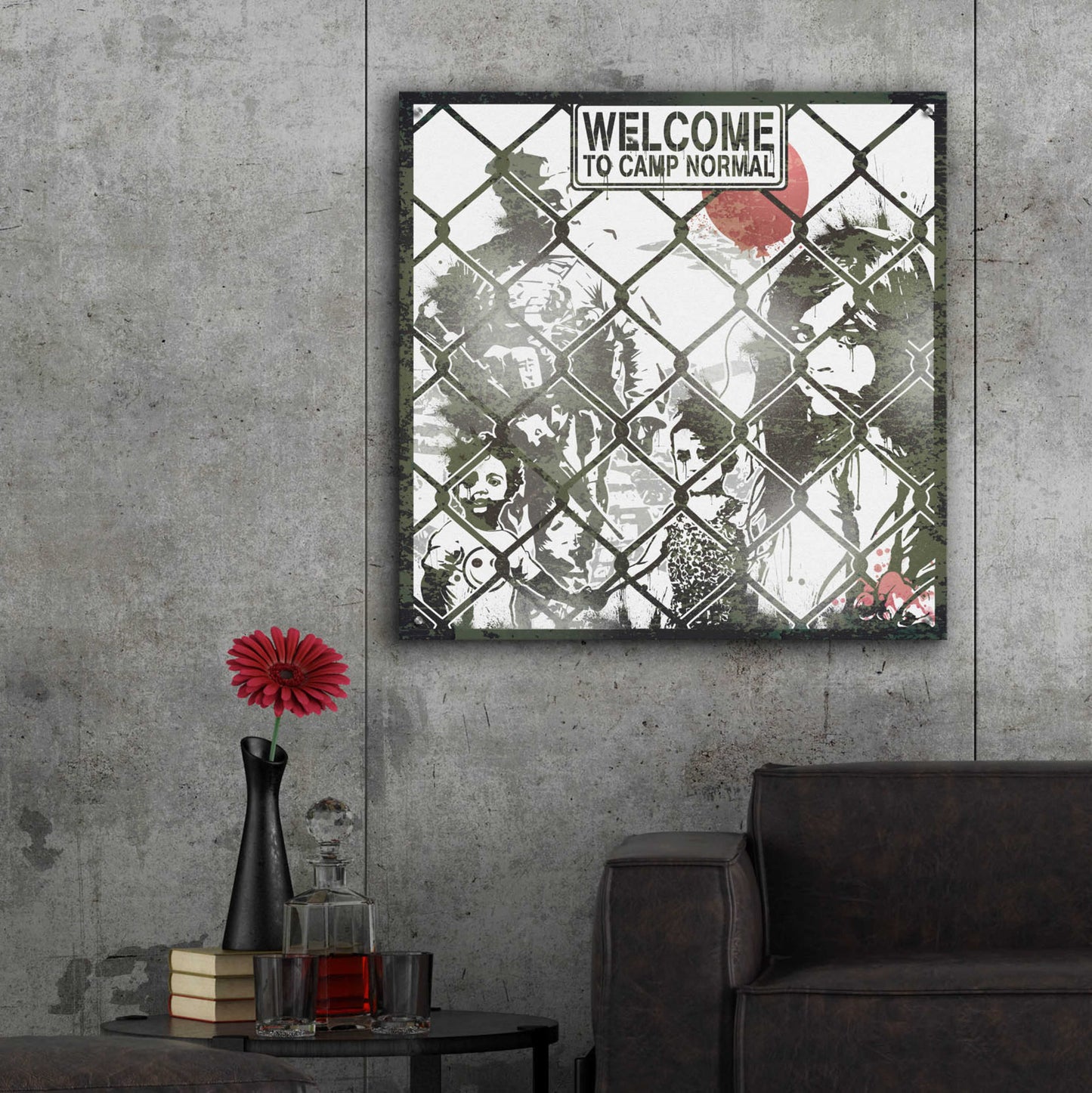 Epic Art 'Welcome' by Danksy, Acrylic Glass Wall Art,36x36