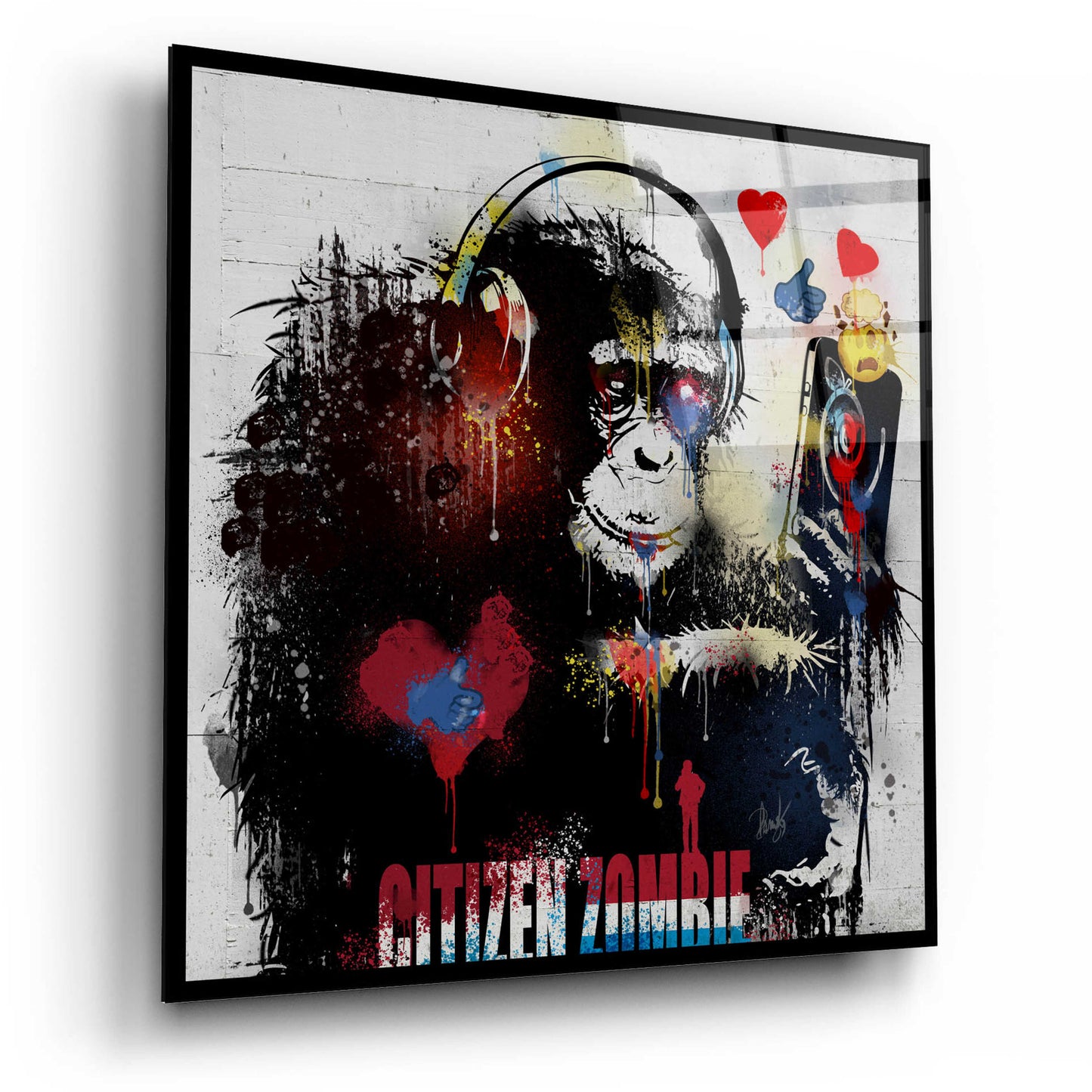 Epic Art 'Zombie' by Danksy, Acrylic Glass Wall Art,12x12