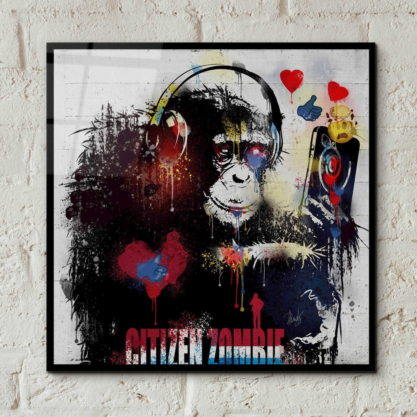 Epic Art 'Zombie' by Danksy, Acrylic Glass Wall Art,12x12