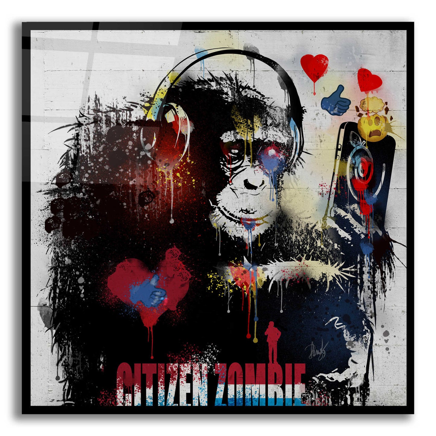 Epic Art 'Zombie' by Danksy, Acrylic Glass Wall Art