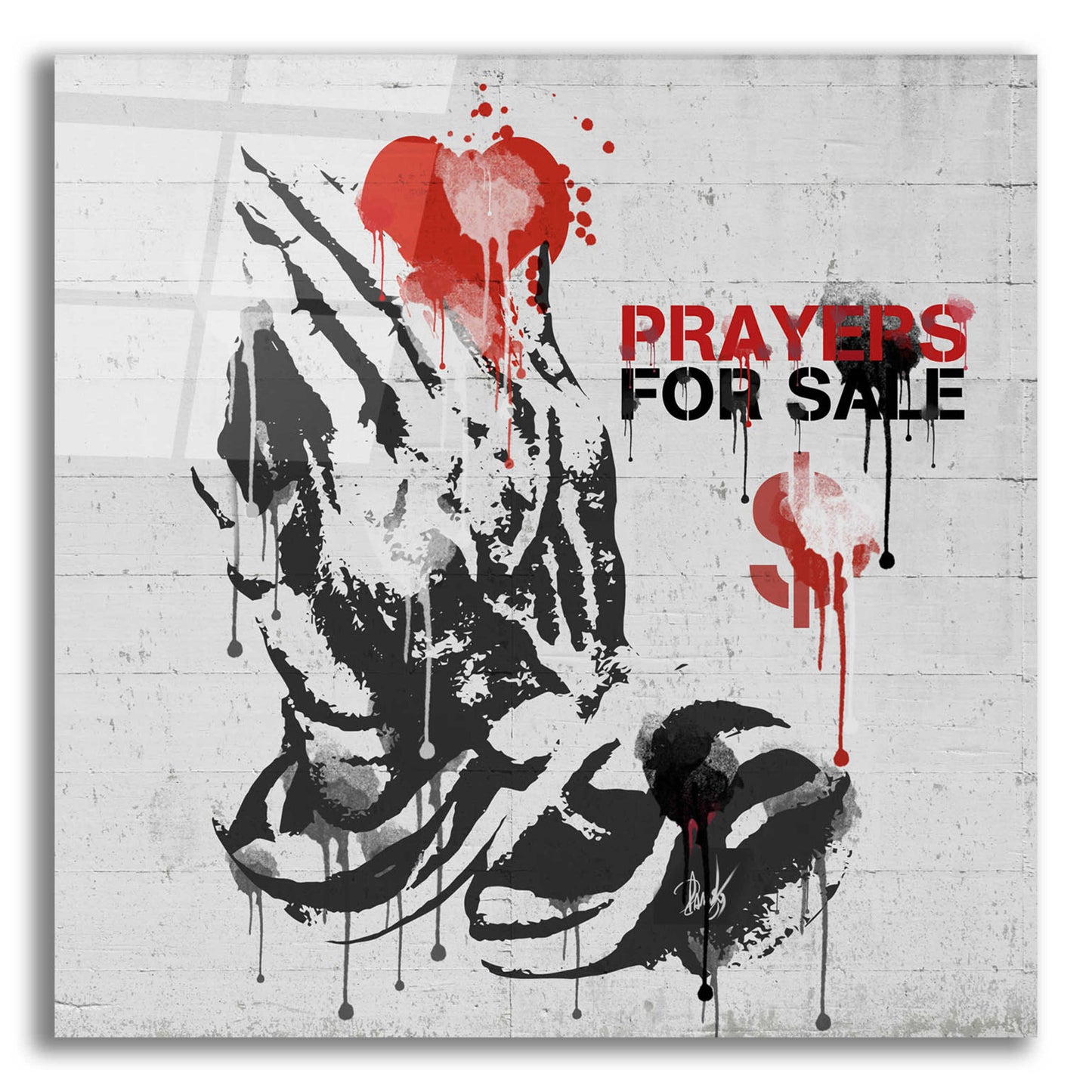 Epic Art 'Prayers for Sale' by Danksy, Acrylic Glass Wall Art