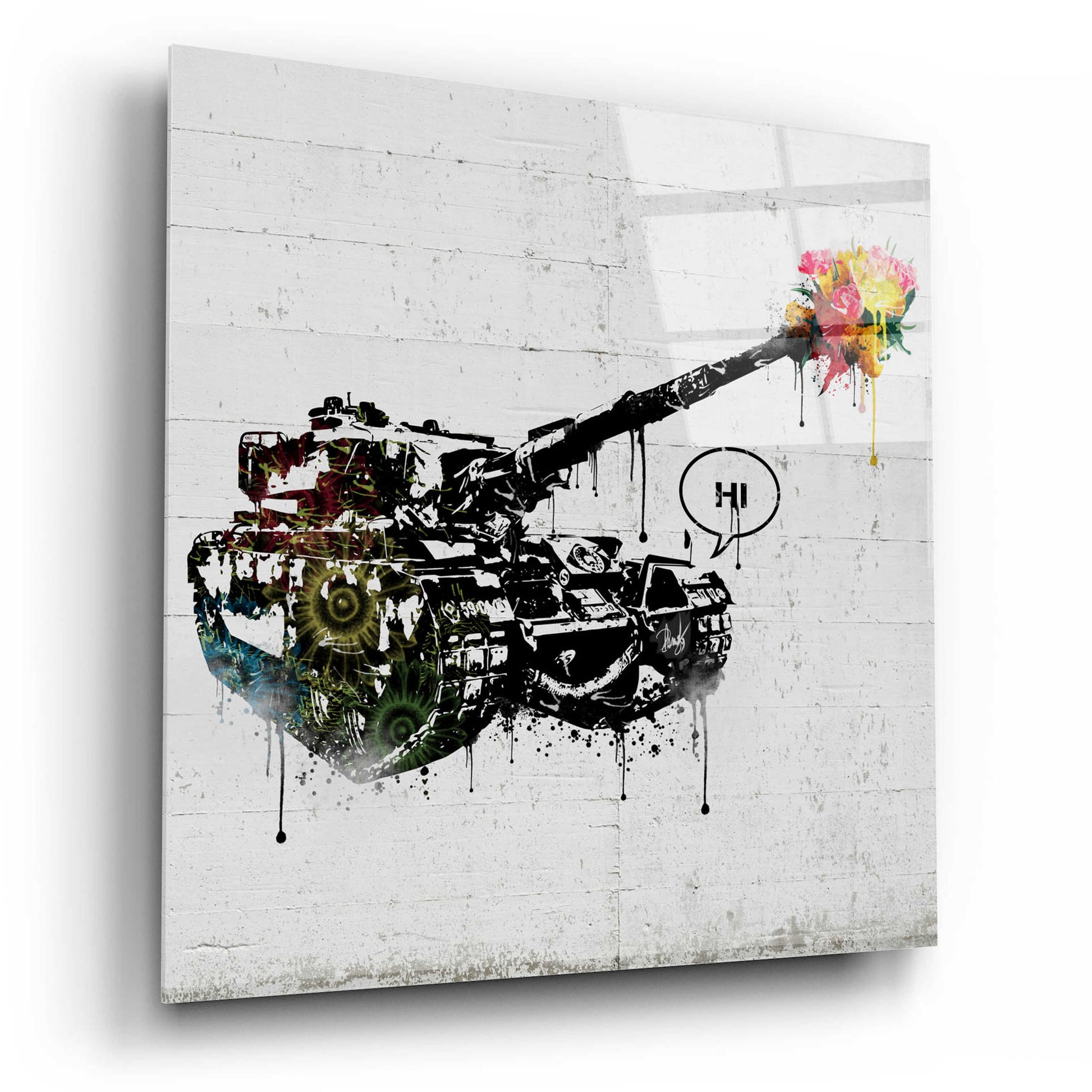 Epic Art 'Panzer Party' by Danksy, Acrylic Glass Wall Art,12x12